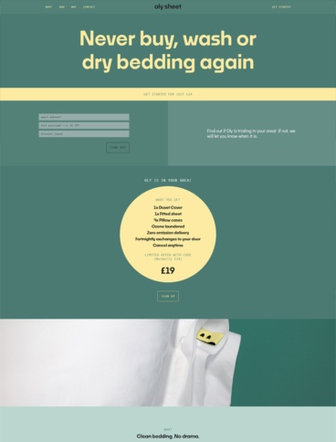 eCommerce website: Oly Sheet