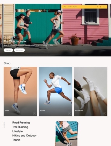 eCommerce website: On Running