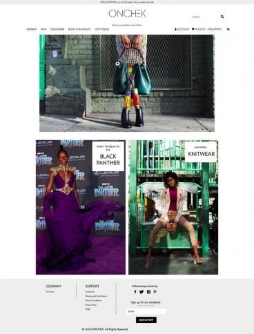 eCommerce website: ONCHEK