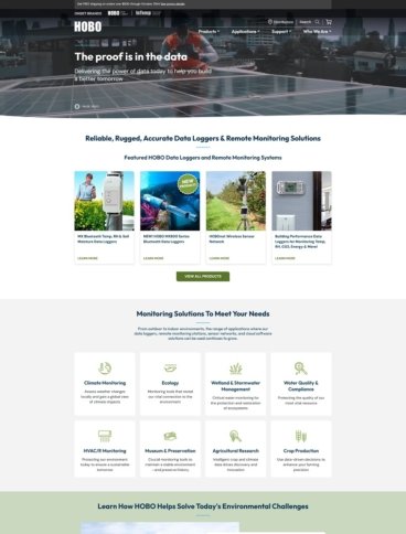 eCommerce website: Onset HOBO