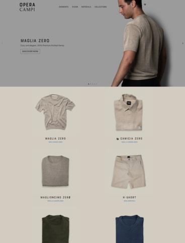 eCommerce website: Opera Campi