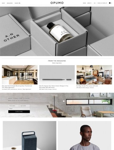 eCommerce website: OPUMO