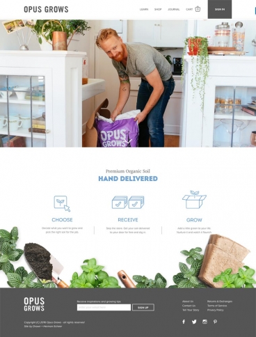 eCommerce website: OpusGrows