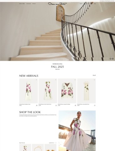 eCommerce website: Oscar de la Renta