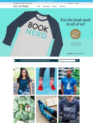 eCommerce website: Out of Print
