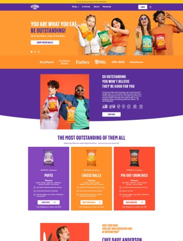 eCommerce website: Outstanding Foods