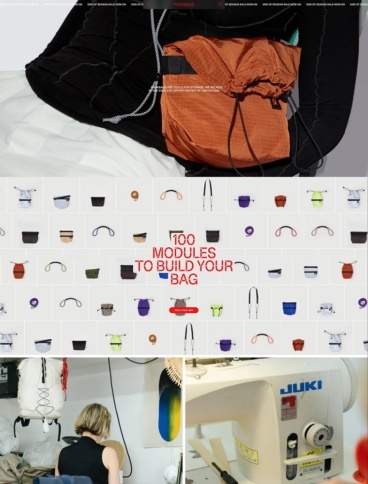 eCommerce website: PACKBAGS