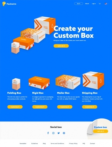 eCommerce website: PACKWIRE