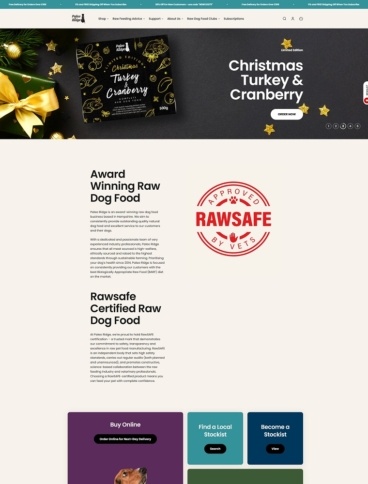 eCommerce website: Paleo Ridge