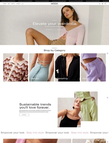 eCommerce website template: Palo Alto