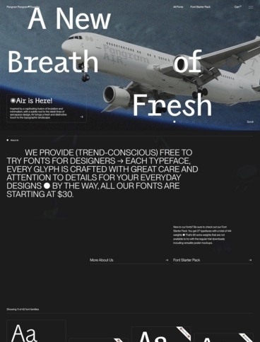 eCommerce website: Pangram Pangram Foundry