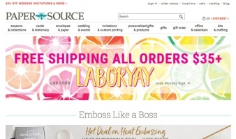 eCommerce website: Paper Source