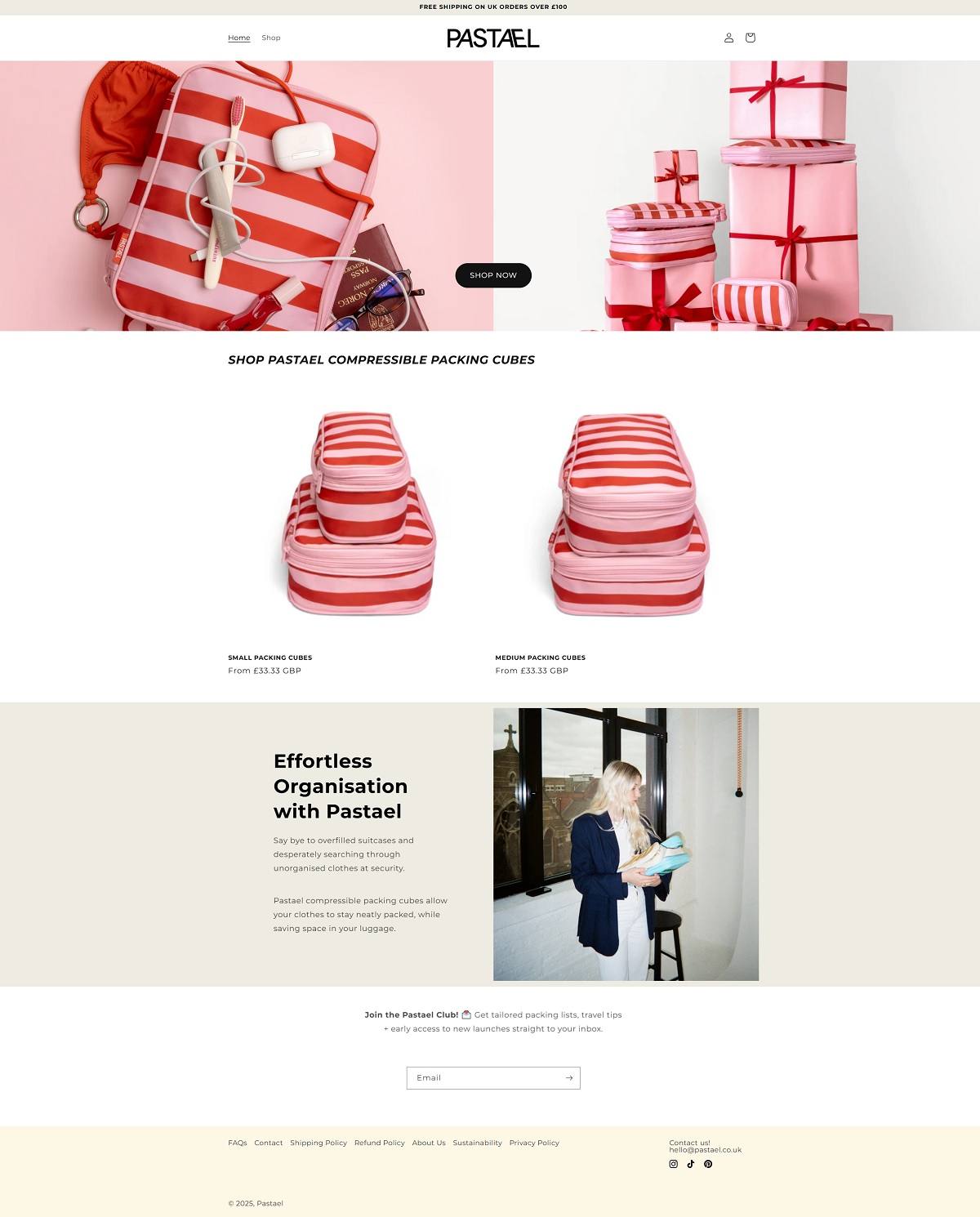 eCommerce website: Pastael
