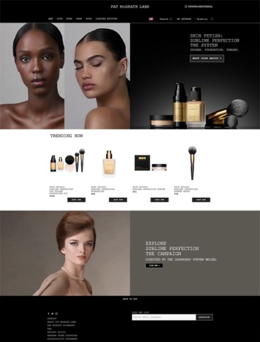 eCommerce website: Pat McGrath