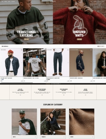 eCommerce website: P&Co