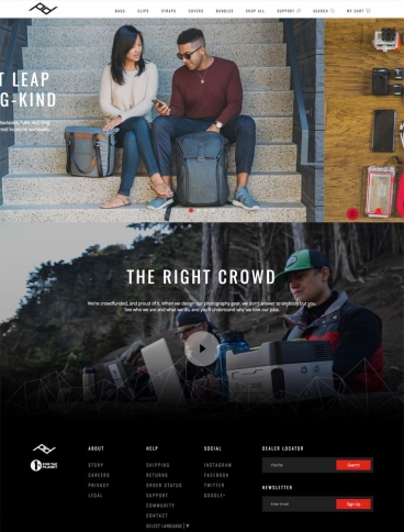 eCommerce website: Peak Design