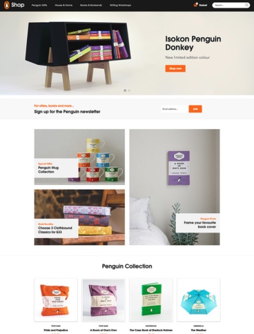 eCommerce website: Penguin Books
