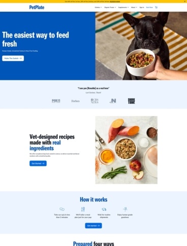eCommerce website: Pet Plate