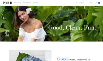 eCommerce website: PHLUR