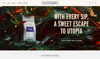 eCommerce website: Pilot Coffee