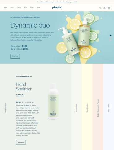 eCommerce website: Pipette