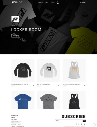 eCommerce website: PLAE
