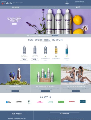 eCommerce website: Plaine Products