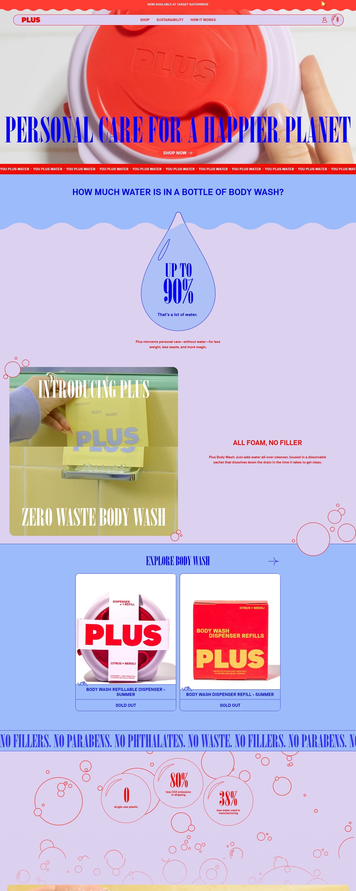 eCommerce website: Plus