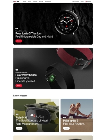 eCommerce website: Polar