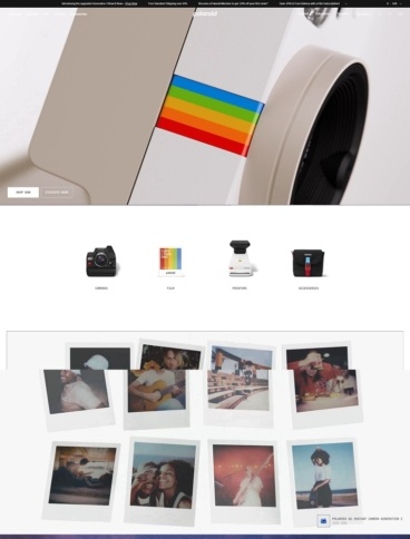 eCommerce website: Polaroid