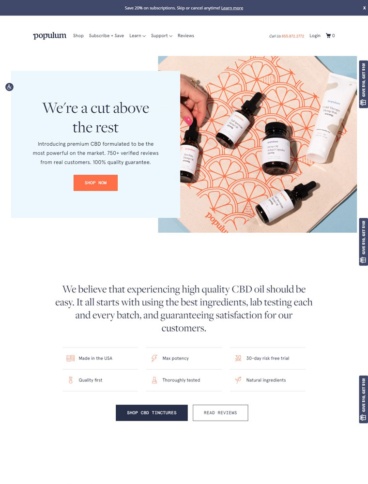 eCommerce website: Populum