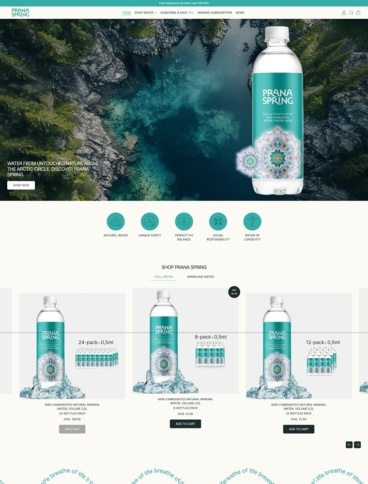 eCommerce website: PRANA Spring