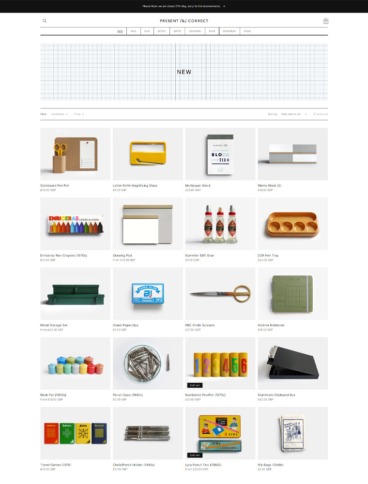 eCommerce website: Present & Correct
