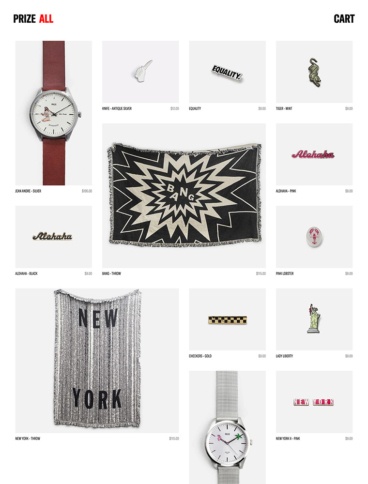 eCommerce website: Prize NYC