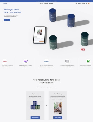 eCommerce website: Proper