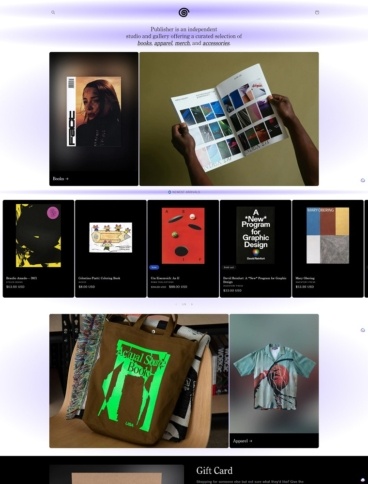 eCommerce website template: Publisher