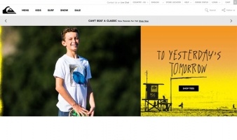 eCommerce website: Quiksilver