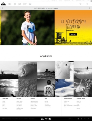 eCommerce website: Quiksilver