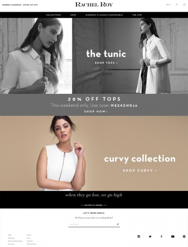 eCommerce website: Rachel Roy