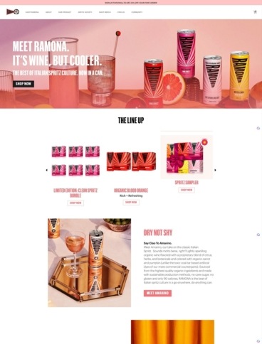 eCommerce website: Drink Ramona