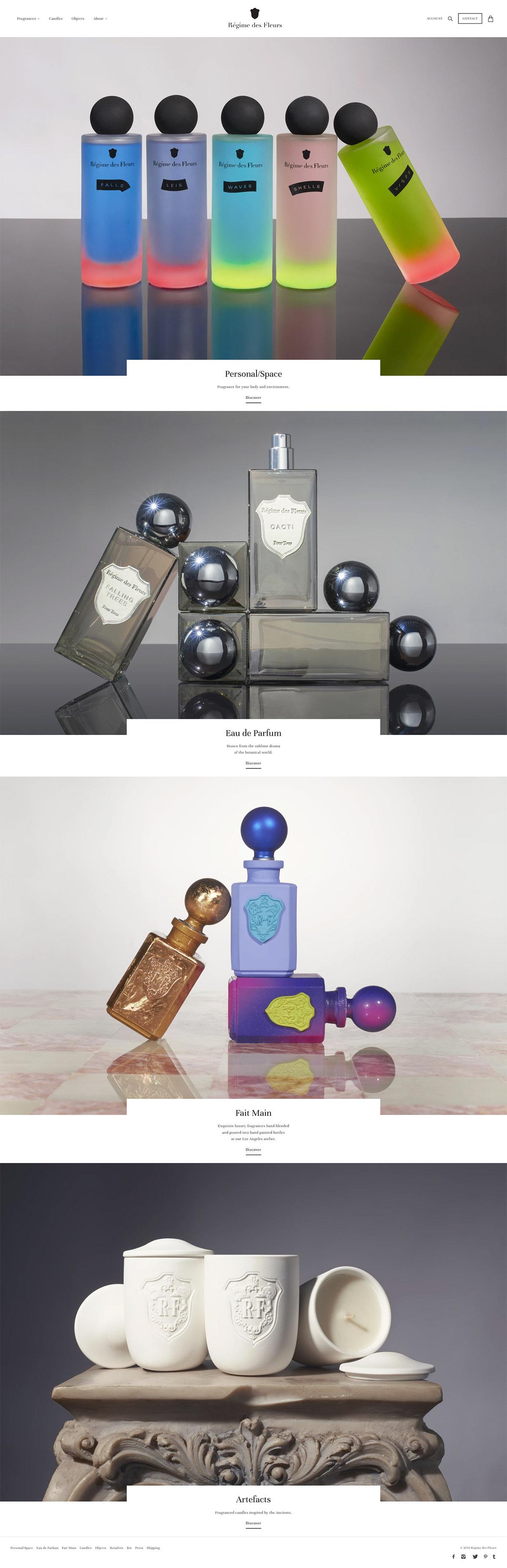 eCommerce website: Régime des Fleurs