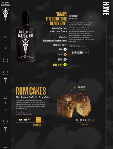 eCommerce website: Really Bad Rum