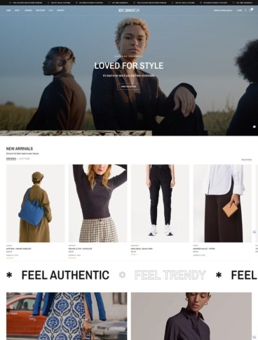 eCommerce website template: Reformation