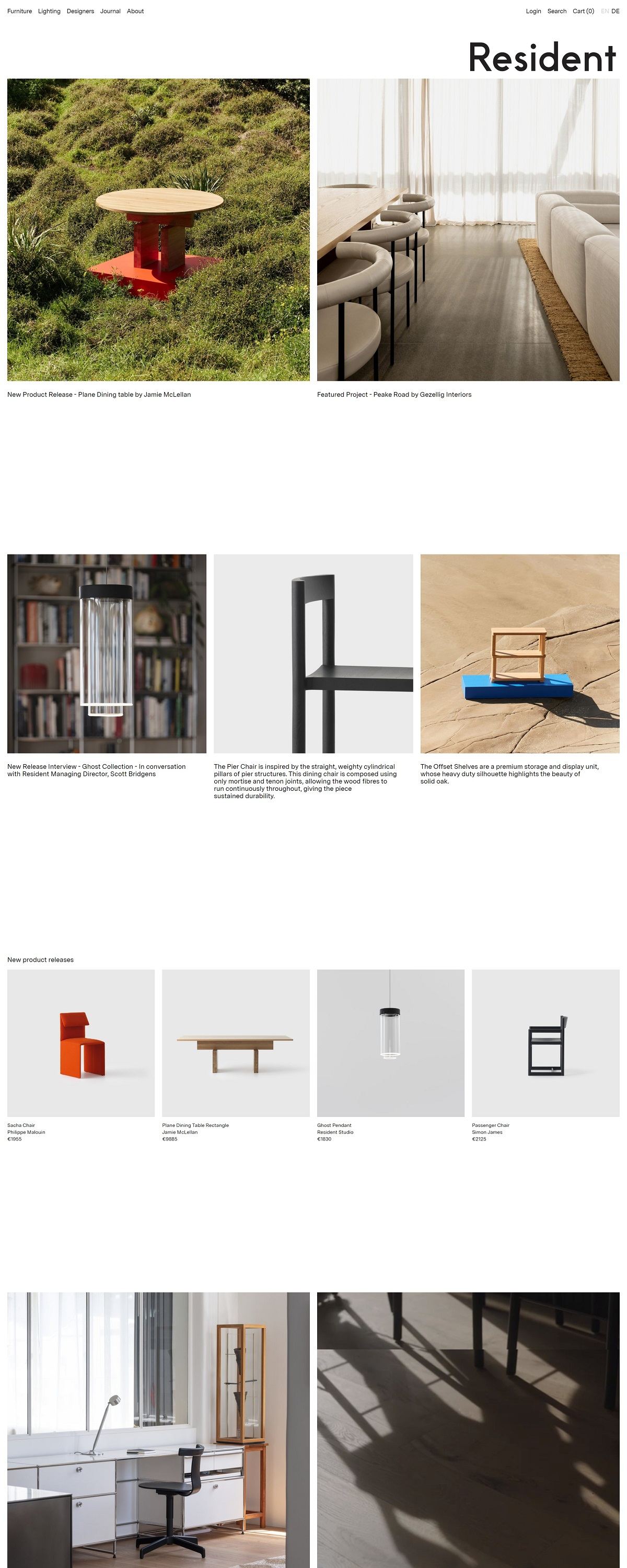 eCommerce website: Resident