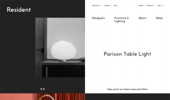 eCommerce website: Resident