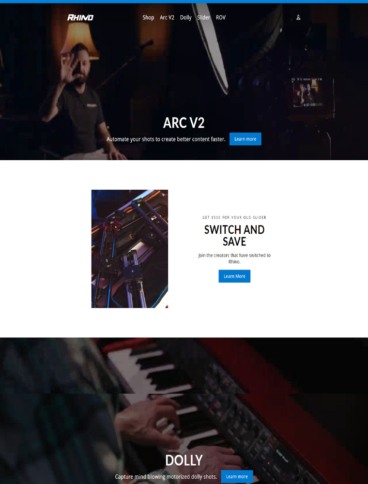 eCommerce website: Rhino Camera Gear