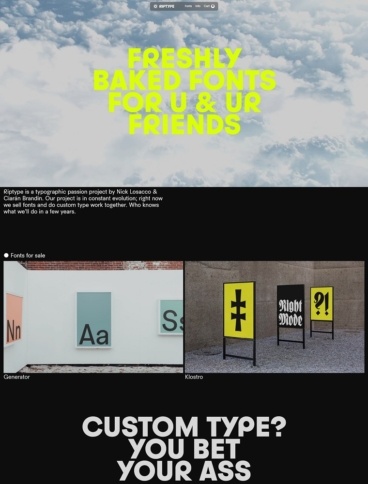 eCommerce website: Riptype