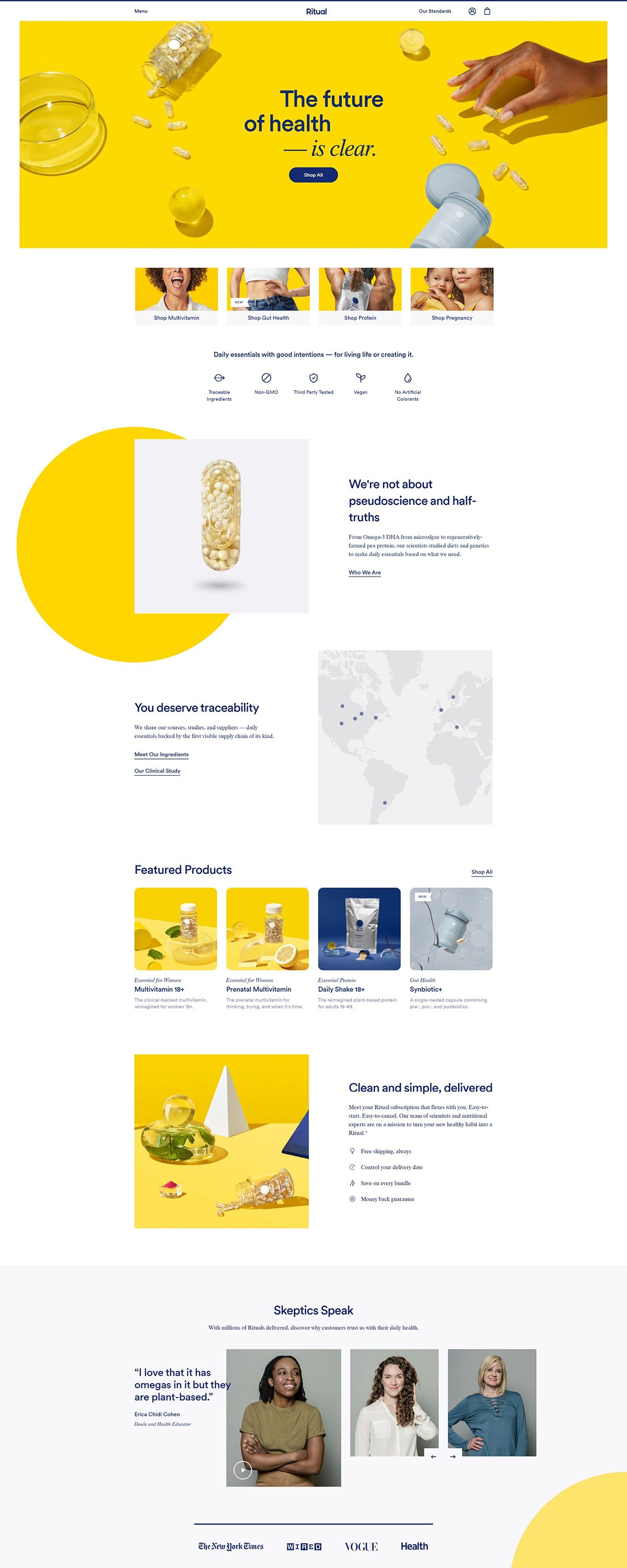 eCommerce website: Ritual