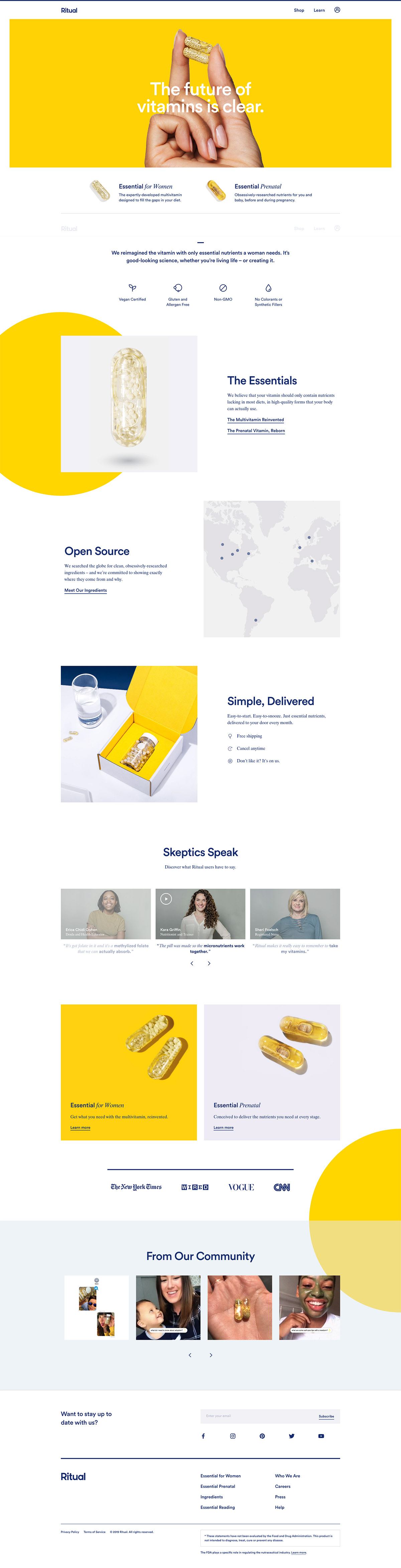 eCommerce website: Ritual