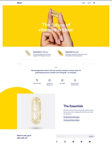 eCommerce website: Ritual